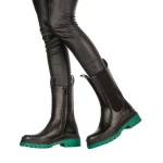 Cizme dama Hima negre cu verde