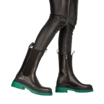 Cizme dama Hima negre cu verde