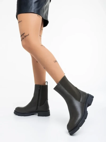 Cizme dama verzi din piele ecologica Cathryn