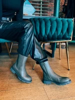 Cizme dama verzi din piele ecologica Cathryn