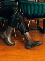 Cizme dama verzi din piele ecologica Cathryn