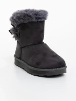 Cizme copii gri din material textil Marila