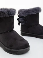 Cizme copii gri din material textil Marila