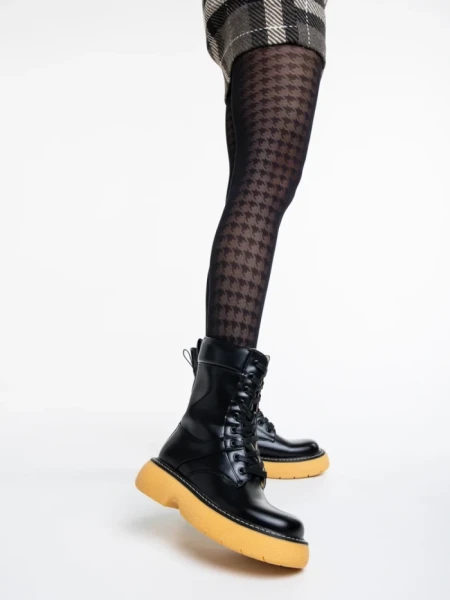 Cizme dama negre din piele ecologica Nunzia