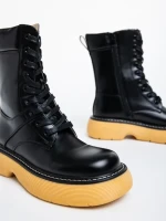 Cizme dama negre din piele ecologica Nunzia