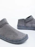 Cizme dama gri din material textil Enna