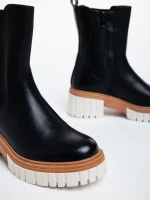 Cizme dama negre din piele ecologica Chichi