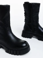 Cizme dama negre din piele ecologica Kanchana