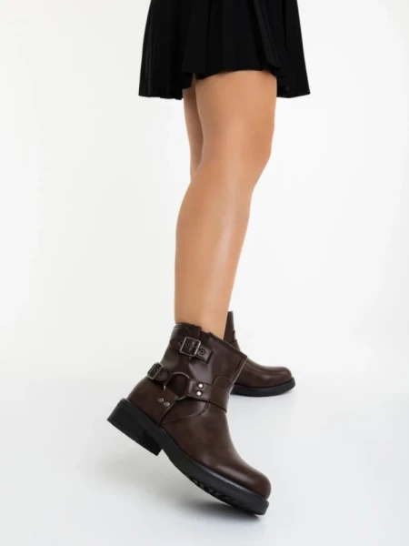 Ghete dama maro din piele ecologica Sherida