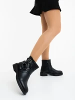 Ghete dama negre din piele ecologica Sherida