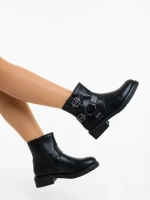 Ghete dama negre din piele ecologica Sherida