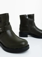 Ghete dama verzi din piele ecologica Sherida