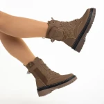 Ghete dama maro din piele ecologica Vanissa