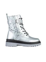 Ghete dama argintii din piele ecologica Vanissa