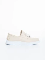 Pantofi casual dama bej din piele naturala Nilda