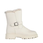 Cizme dama bej din piele ecologica Valeda