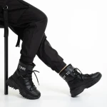 Cizme dama negre din piele ecologica Valera