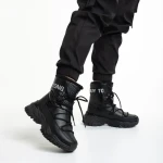 Cizme dama negre din piele ecologica Valera