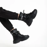 Cizme dama negre din piele ecologica Valera