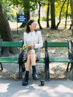 Pantofi casual dama negre din piele ecologica si material textil Dallas