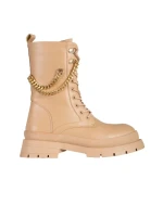 Ghete dama bej din piele ecologica Damani