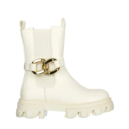 Cizme dama Lemika albe