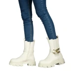 Cizme dama Lemika albe