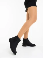 Botine dama negre din piele ecologica Ladymara