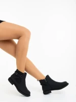 Botine dama negre din piele ecologica Ladymara