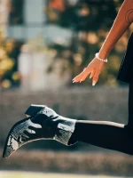 Botine dama negre din piele ecologica Sudie