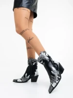 Botine dama negre din piele ecologica Sudie