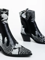 Botine dama negre din piele ecologica Sudie