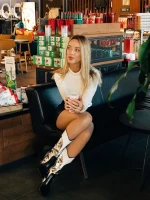 Cizme dama argintiii din piele ecologica Diamontina