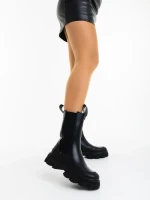 Cizme dama negre din piele ecologica Vistari