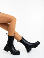 Cizme dama negre din piele ecologica Vistari