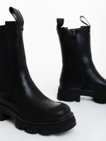 Cizme dama negre din piele ecologica Vistari