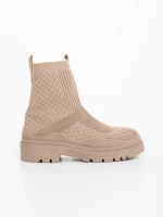Cizme dama khaki din material textil Mulana