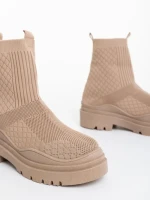 Cizme dama khaki din material textil Mulana