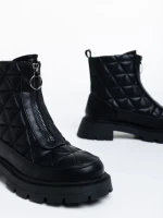 Botine dama negre din piele ecologica Katarina