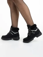 Ghete dama negre din piele ecologica Rehana