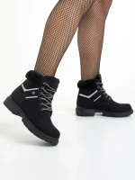 Ghete dama negre din piele ecologica Rehana