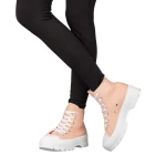 Tenisi dama roz din material textil Roses