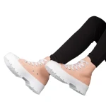 Tenisi dama roz din material textil Roses