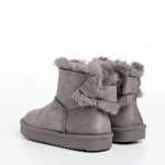 Cizme copii gri din material textil Scotti