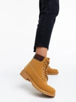 Ghete dama camel din piele ecologica Smilla