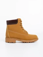 Ghete dama camel din piele ecologica Smilla