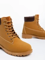 Ghete dama camel din piele ecologica Smilla