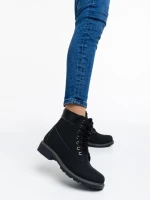 Ghete dama negre din piele ecologica Smilla