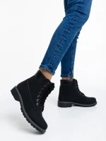 Ghete dama negre din piele ecologica Smilla