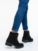 Ghete dama negre din piele ecologica Smilla